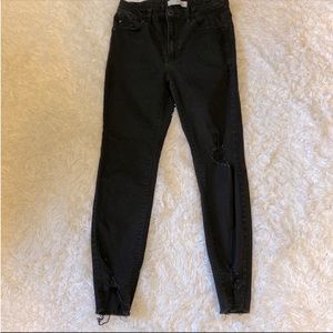 💙 6/$20 Kancan Jeans Distressed Skinny Black Jeans Size 9/28